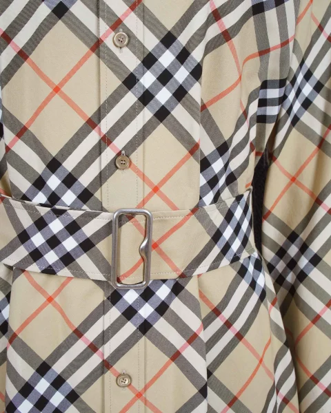 Check Cotton Shirt Dress — снимка 4