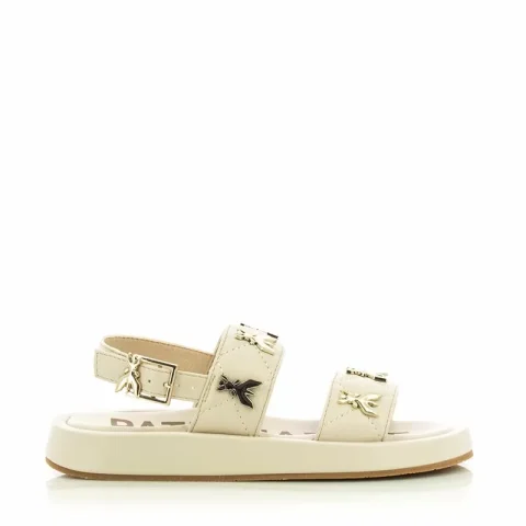 Сандали Момичета PATRIZIA PEPE – PP175.02 OFF WHITE/PLATINO