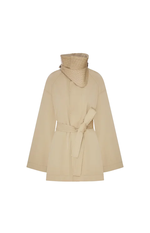 Cotton Trench Coat in Sahara