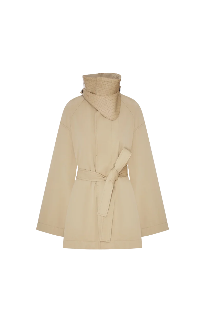 Cotton Trench Coat in Sahara