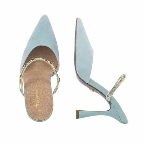 Чехли на ток TAMARIS – 1-1-27370-20 880 LIGHT BLUE — снимка 5