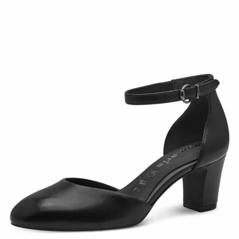 Токчета TAMARIS – 1-22401-42-003 BLACK LEATHER_1 — снимка 3