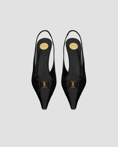Babylone Breteuil Slingback Pumps in Smooth Leather — снимка 3