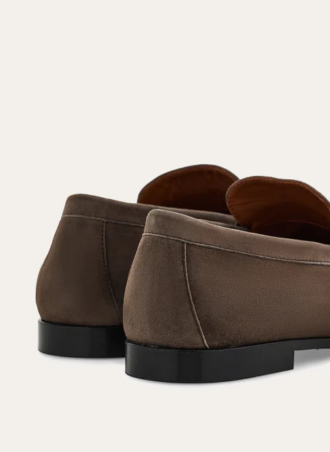 Велурени мокасини с детайл 'Gancini' Ferragamo — снимка 6