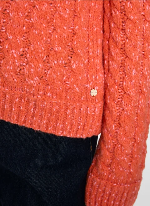 Пуловер с алпака 'Cable knit' Marc Cain Collections — снимка 6