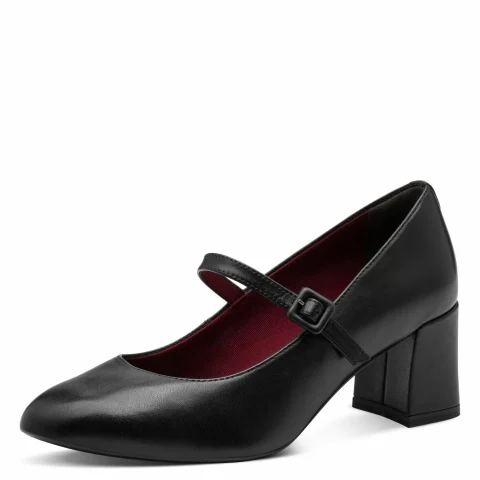 Токчета TAMARIS – 1-22460-45-003 BLACK LEATHER — снимка 3