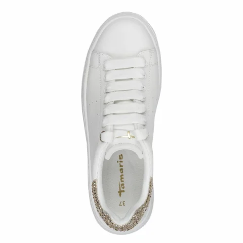 Дамски Сникърс TAMARIS – 1-23755-45-118 WHT/CHAMPAGNE — снимка 5