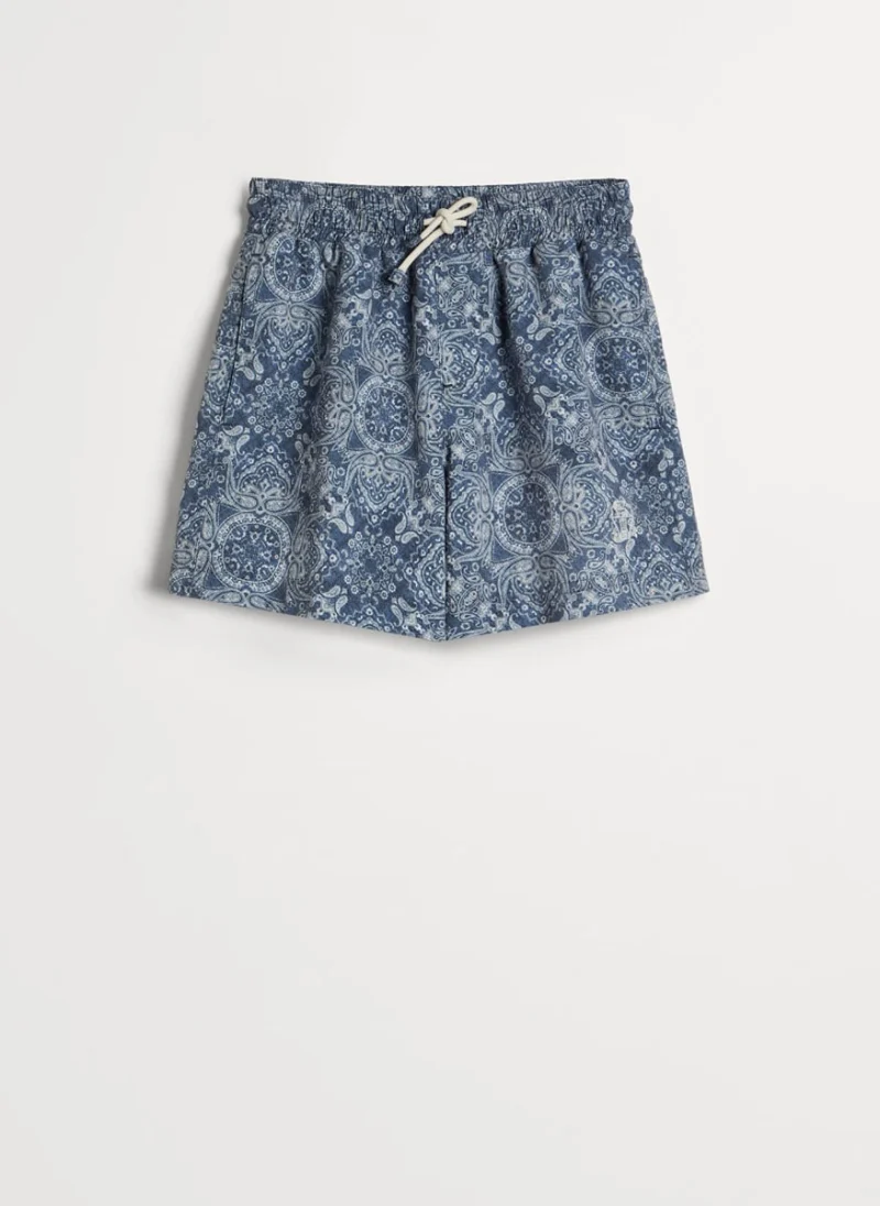 Бански с Paisley принт Brunello Cucinelli Kids 8-10 — снимка 3