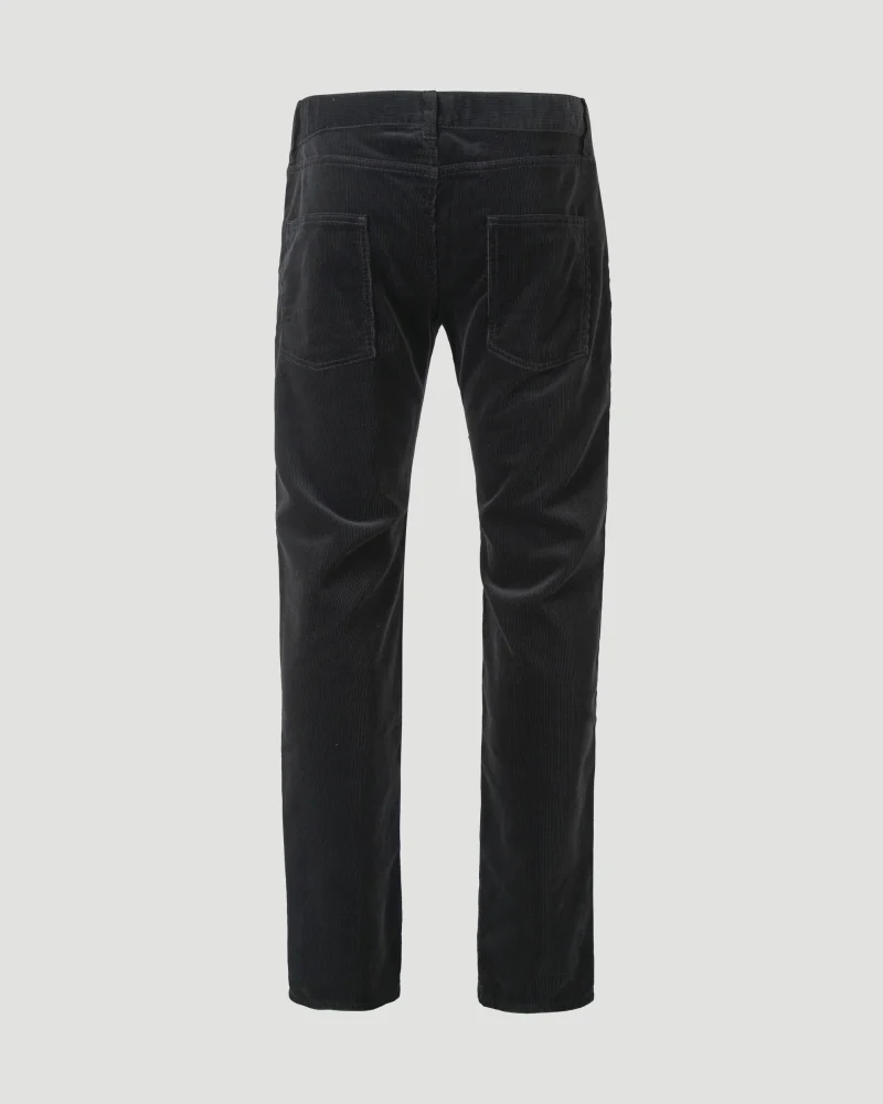 Relaxed Slim Pants in Faded Black Corduroy — снимка 2