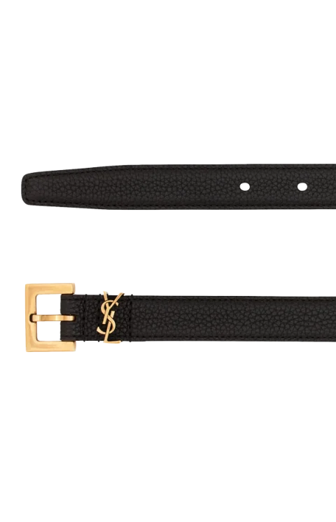 Cassandre Thin Belt in Grained Leather — снимка 2