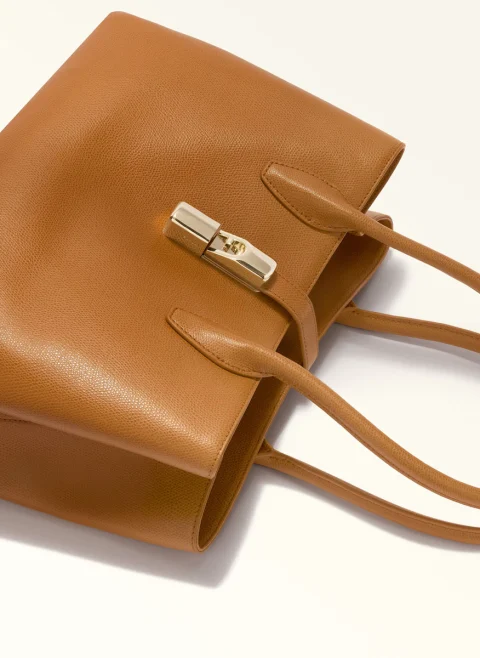 Кожена чанта 'Tote' Furla Goccia Tabbaco — снимка 3