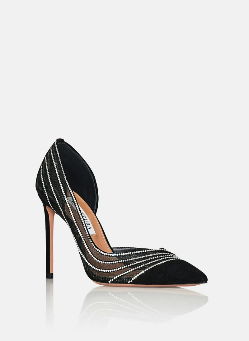 Велурени обувки на ток 'Dream Girl' Aquazzura — снимка 2