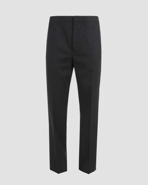 Straight Leg Tailored Trousers in Flannel