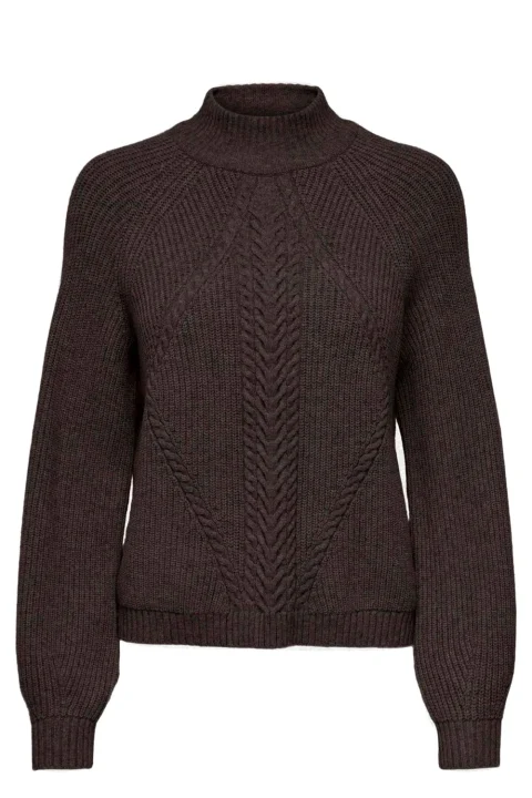 Плетено Onlkatia Detail Highneck 15324678 19-1109 TCX chocolate torte
