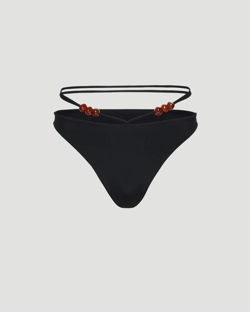 Strappy Swim Briefs with Beads