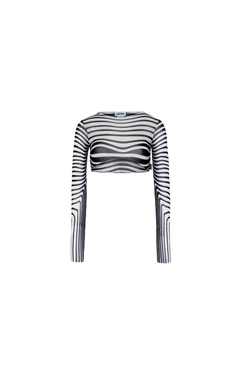 The Navy Blue Body Morphing Crop Top