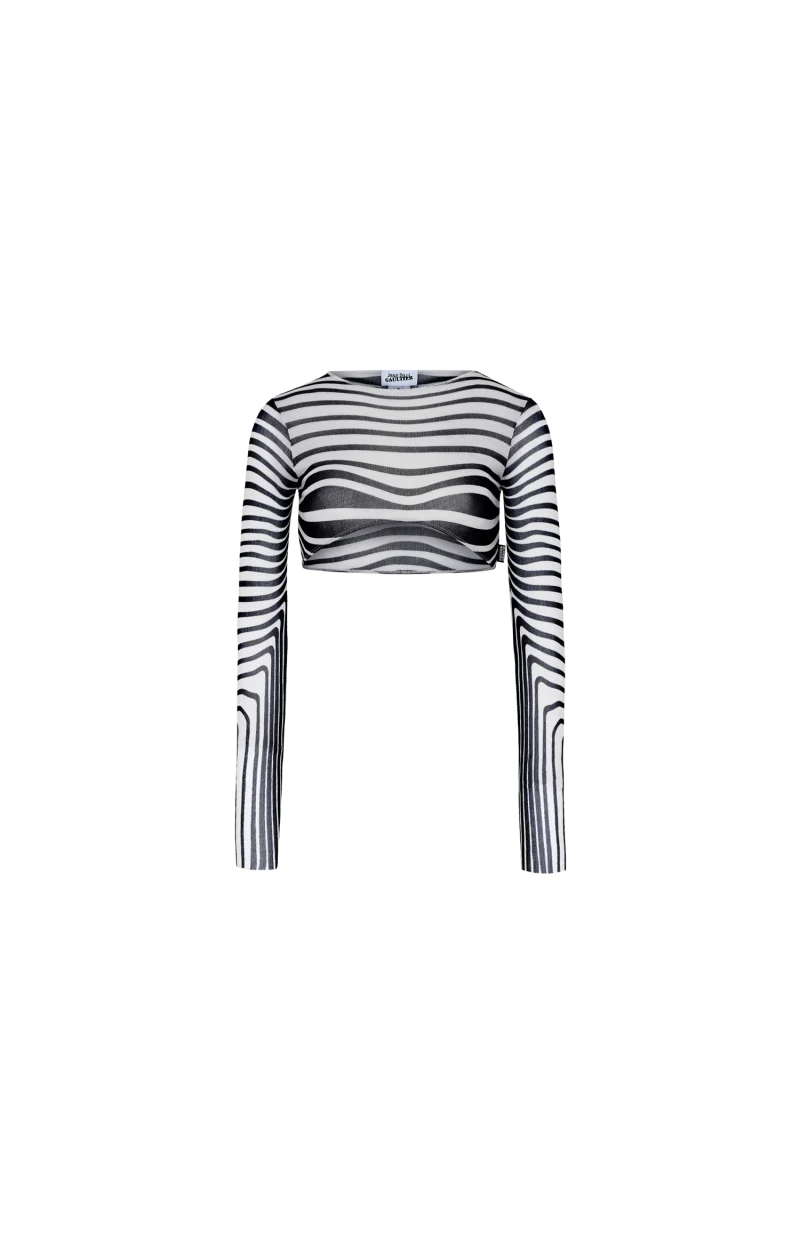 The Navy Blue Body Morphing Crop Top