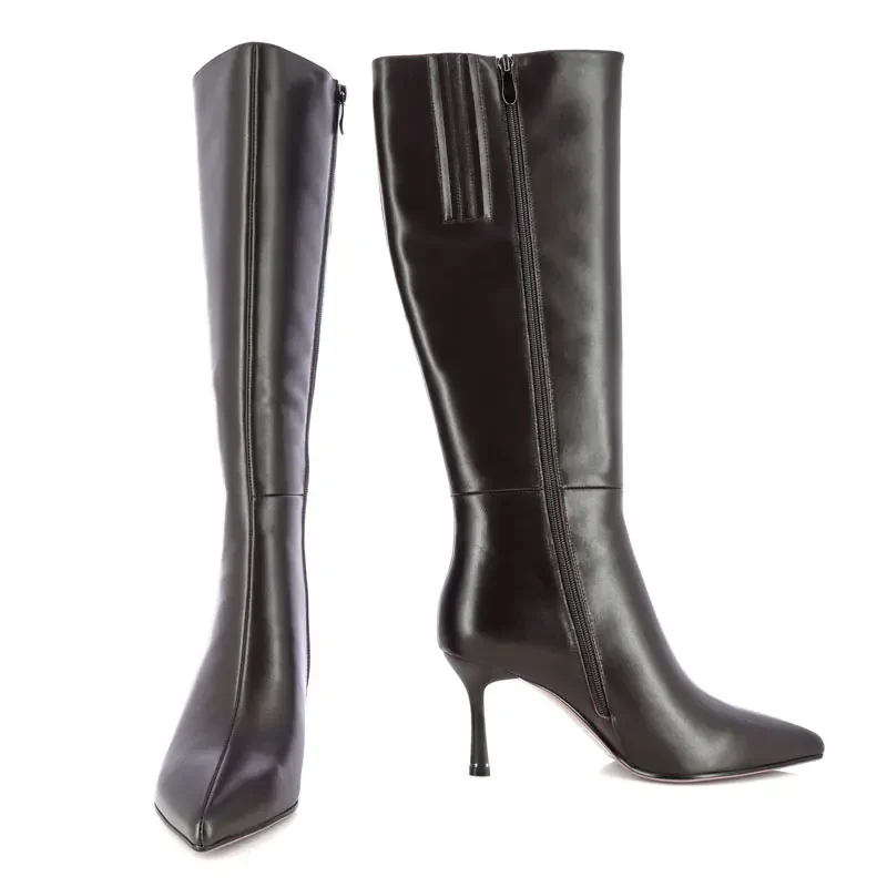 Ботуши На Ток CARLO FABIANI – 111801 BROWN CHOCOLATE LEATHER — снимка 5