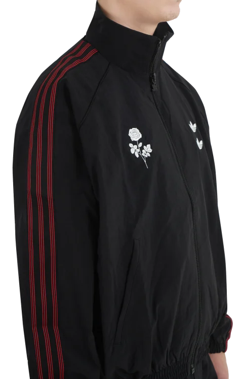 Cutline Knitted Track Top in Black — снимка 2