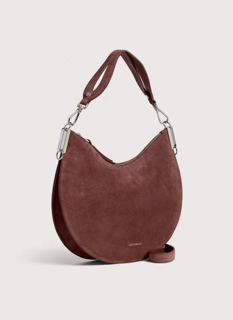 Велурена чанта Coccinelle Sunup Medium — снимка 2