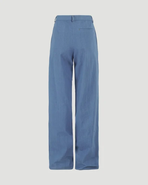 High-Waisted Denim Trousers — снимка 2