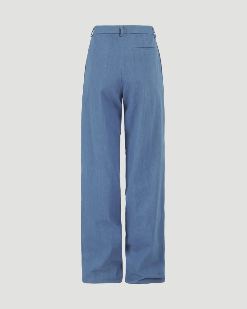High-Waisted Denim Trousers — снимка 2