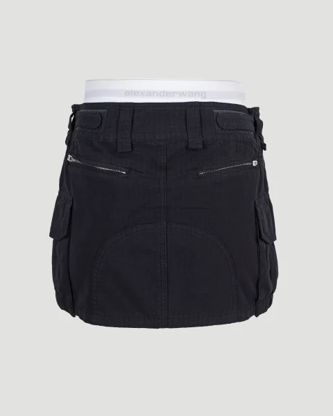 Logo-Waistband Mini Skirt — снимка 3