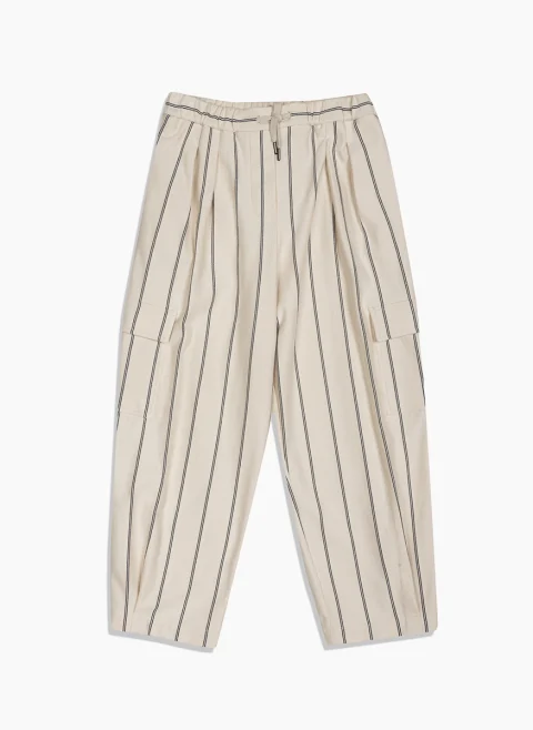 Панталон с блестящи райета Brunello Cucinelli Kids 10