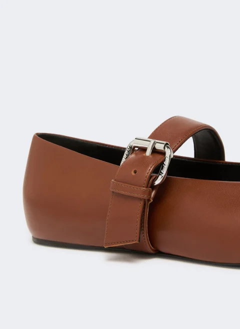Кожени балеринки Weekend Max Mara Wkagel — снимка 5
