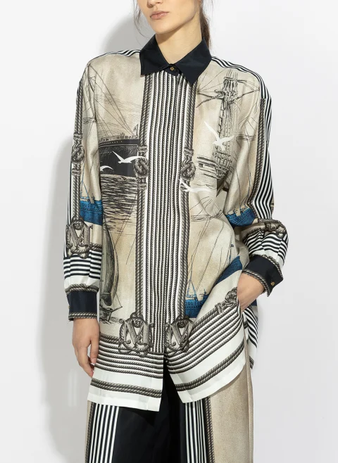 Копринена риза Max Mara Mxmteglia