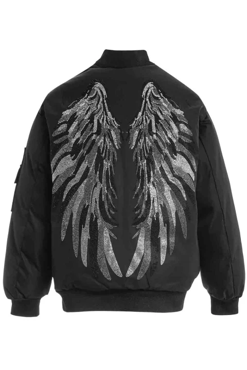 Яке Wings Strass Oversize Bomber MW094070842 black — снимка 2