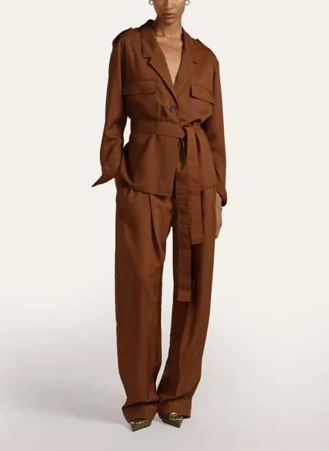 Панталон от фина вълна Ferragamo — снимка 6