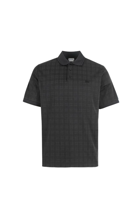 Burberry Check Cotton Blend Polo Shirt