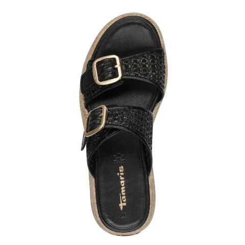 Дамски Равни Чехли TAMARIS – 1-27221-46-001 BLACK — снимка 5