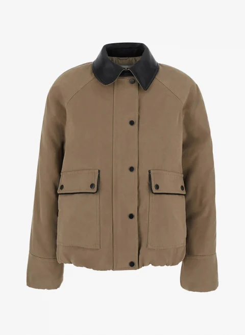 Яке с кожени детайли Brunello Cucinelli