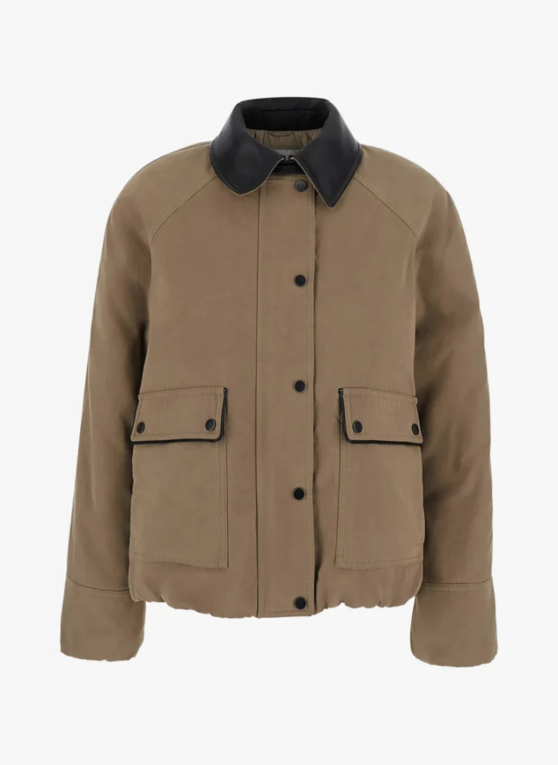 Яке с кожени детайли Brunello Cucinelli