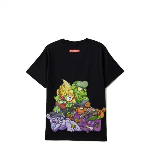 Детска черна памучна тениска SPRAYGROUND — снимка 4