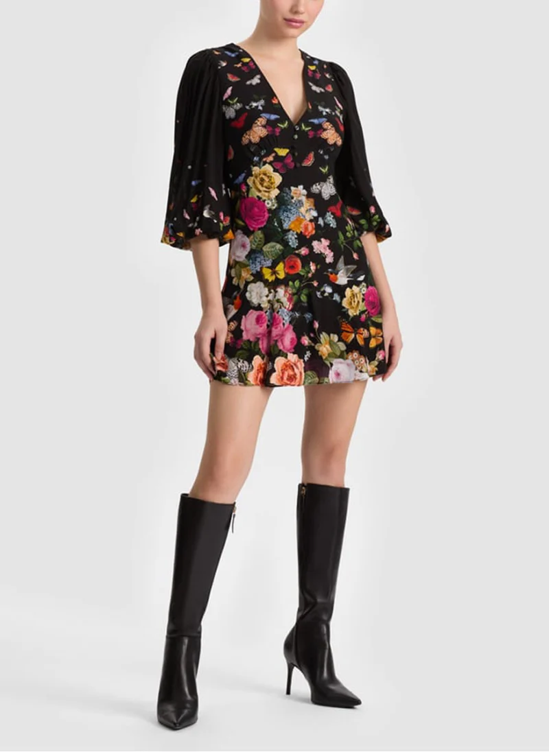 Мини рокля с флорален принт 'Irene' Alice + Olivia