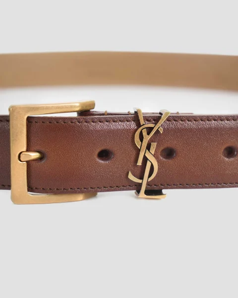 Cassandre Leather Belt in Brown — снимка 2