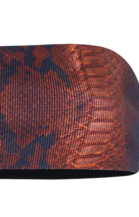 Jean Paul Gaultier Ribbed Cotton Bra Python Print — снимка 2