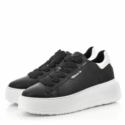 Дамски Сникърс TAMARIS – 1-1-23812-20 003 BLACK LEATHER — снимка 3