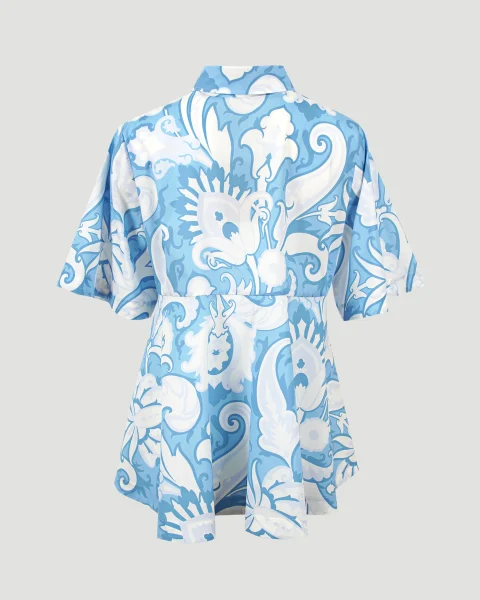 Blue Paisley Shirt — снимка 2
