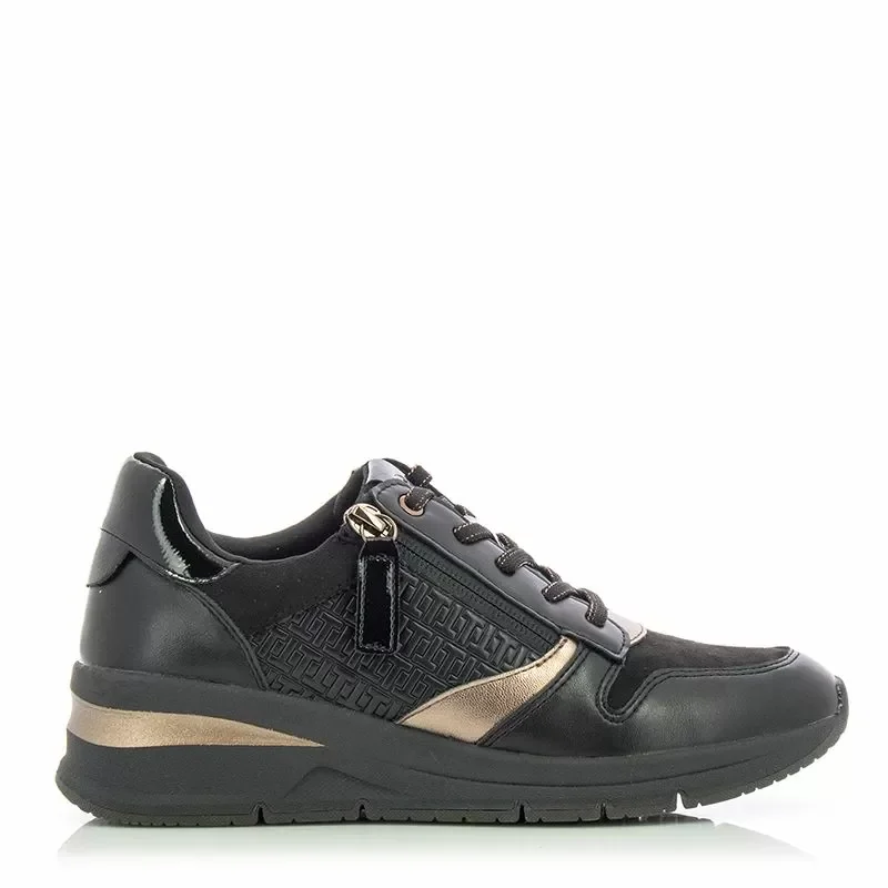 Дамски Сникърс TAMARIS – 1-1-23702-21 BLACK/COPPER