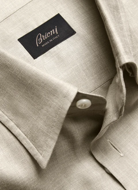 Класическа риза с коприна Brioni — снимка 4