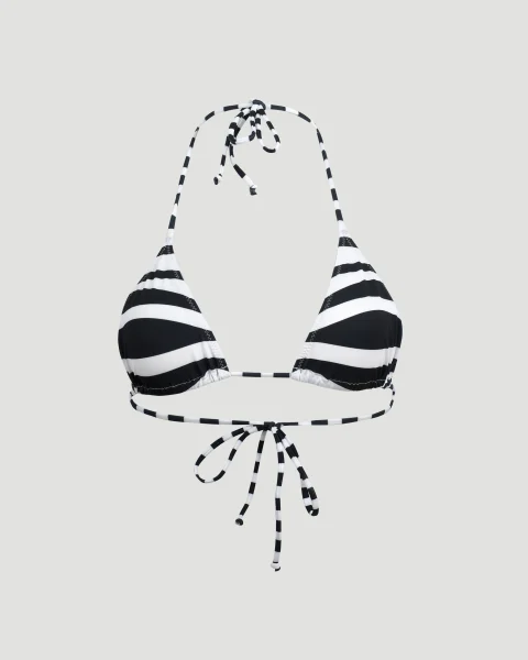 The Pinstripe Body Morphing Bikini Set in Black and White — снимка 3