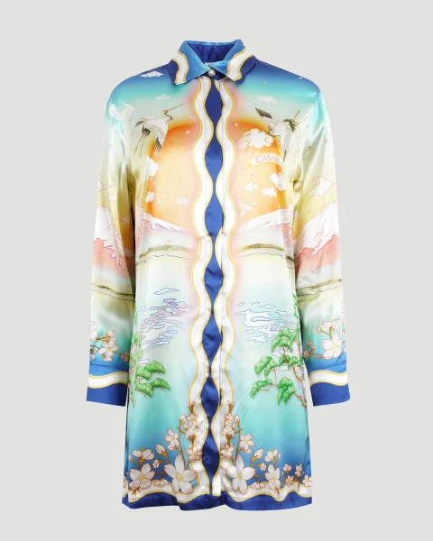 Shirt-Dress in Silk Twill