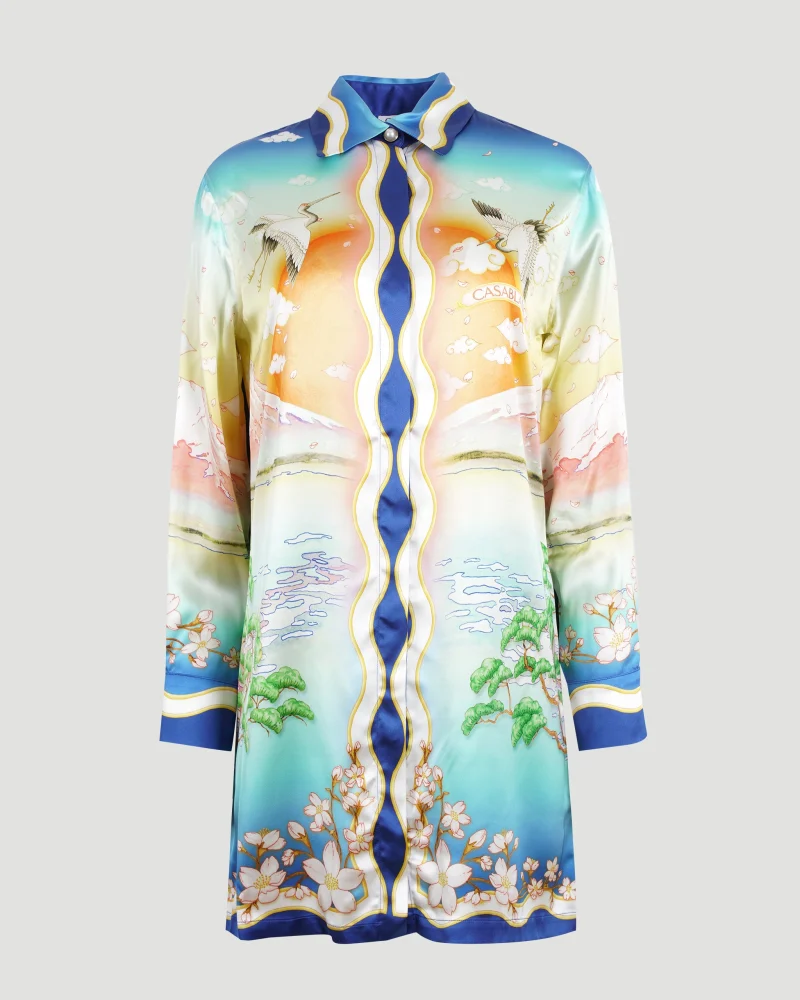 Shirt-Dress in Silk Twill