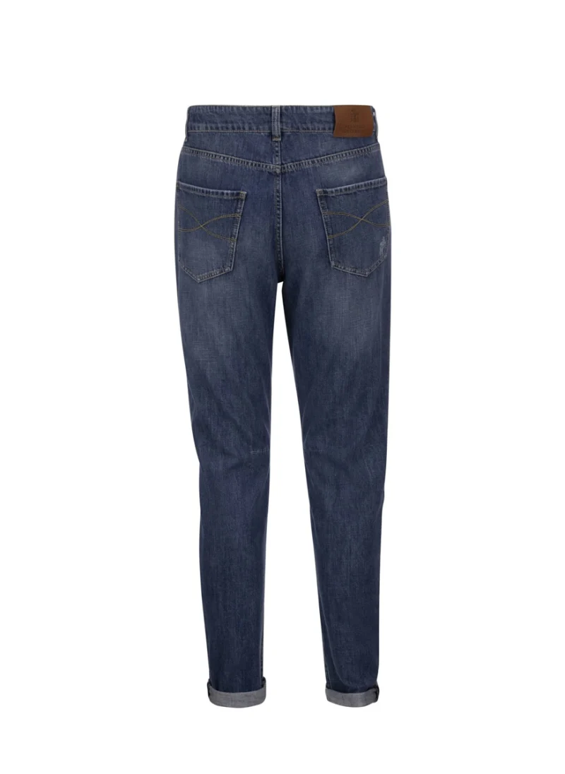 Деним с износен ефект Brunello Cucinelli — снимка 6