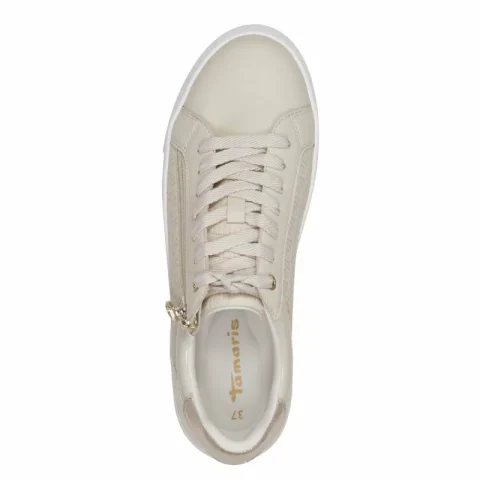 Дамски Сникърс TAMARIS – 1-23313-41-485 IVORY/GOLD — снимка 5
