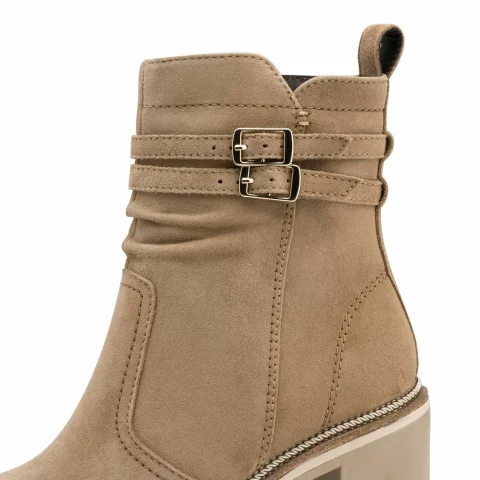 Дамски Боти На Ток TAMARIS – 1-25383-45-400 BEIGE — снимка 4